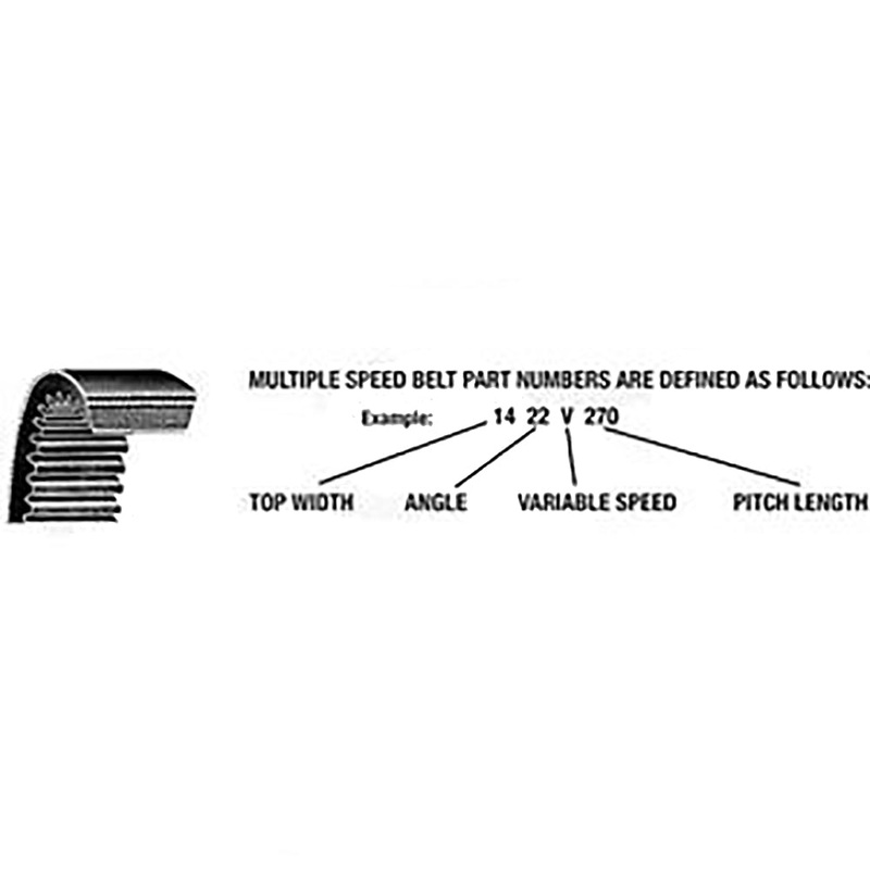 2230V266 Universal (1 3/8" X 27.5") Multiple Speed Belt Fits Several Models