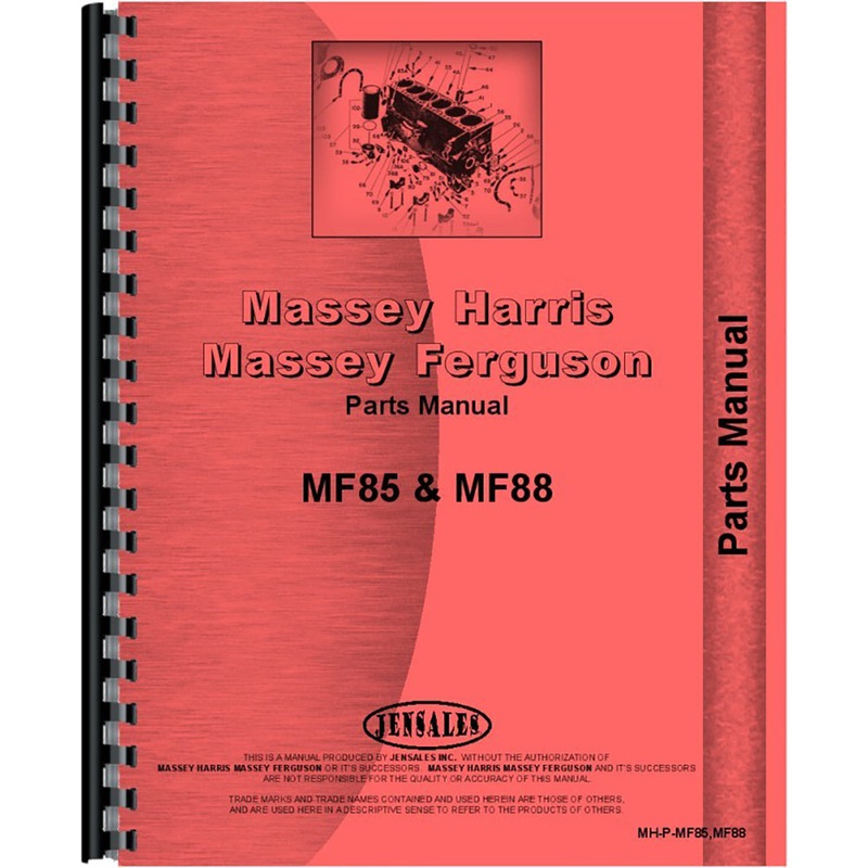 Fits Massey Ferguson 88 Tractor Parts Manual