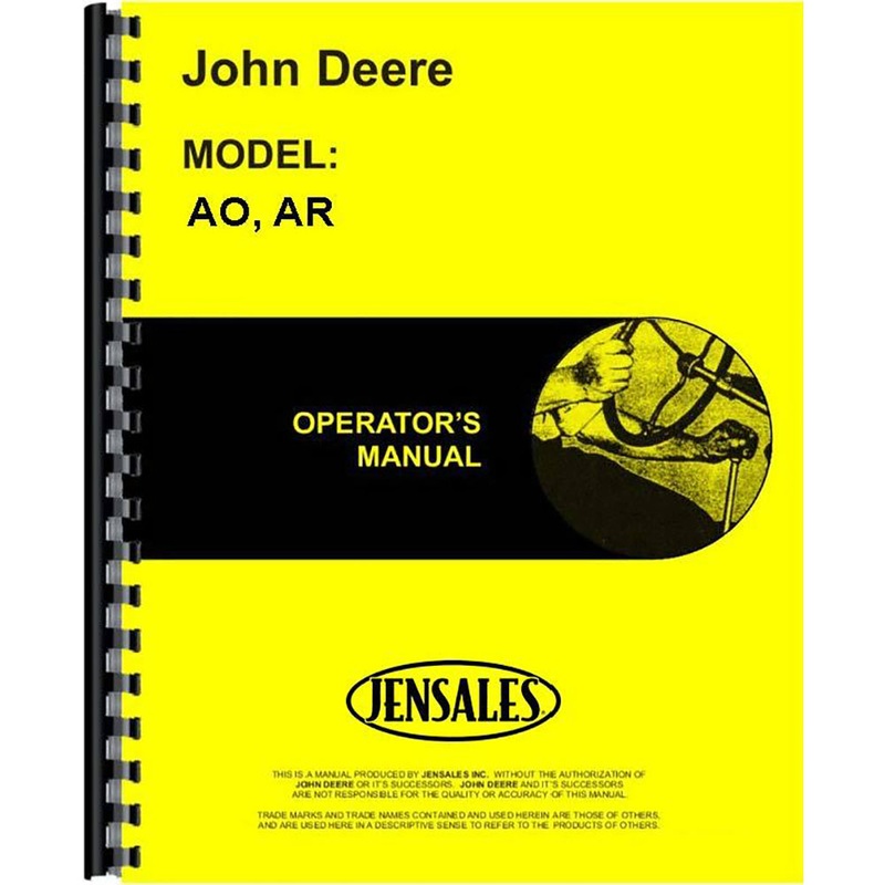 JD-O-OMR2004 Fits John Deere AR Styled Tractor Operator's Manual