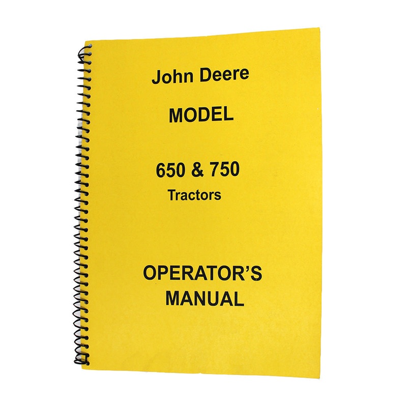 Operators Manual Fits John Deere Tractor 750