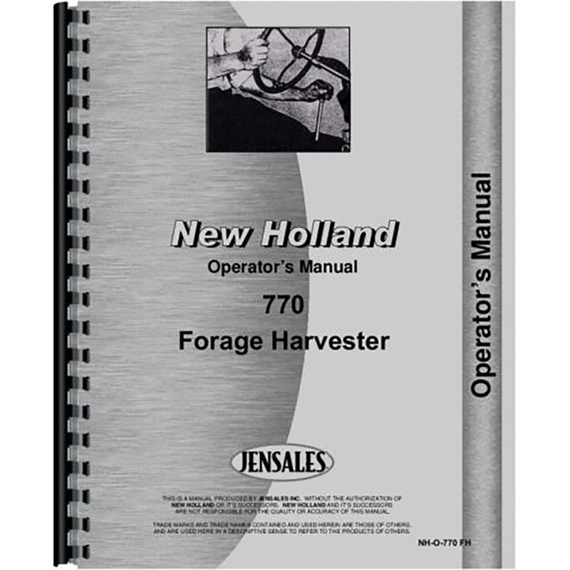 Operators Manual Fits New Holland 770 Forage Harvester