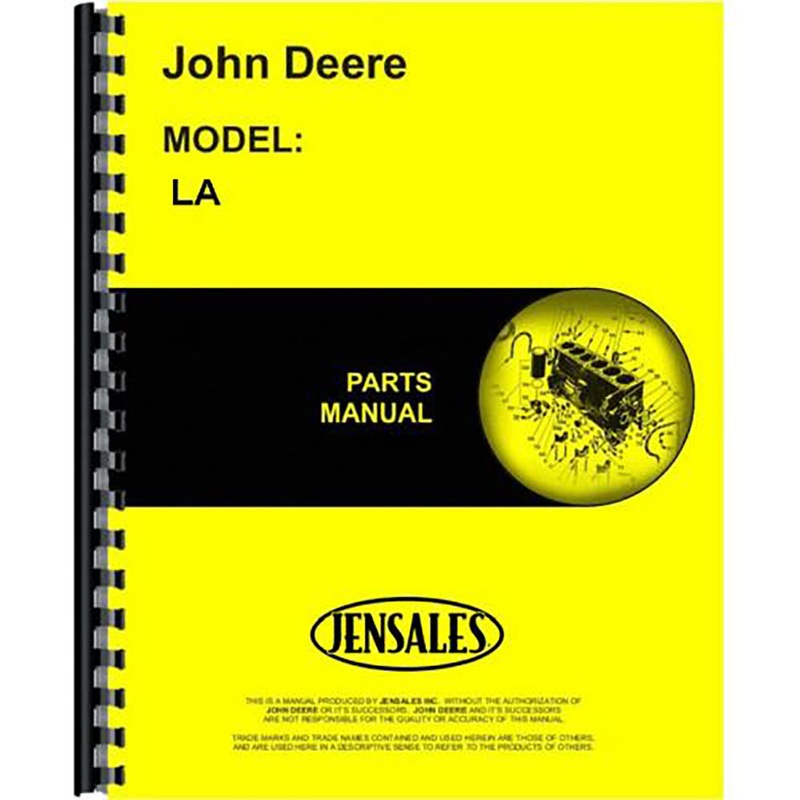 Parts Manual Fits John Deere Tractor LA