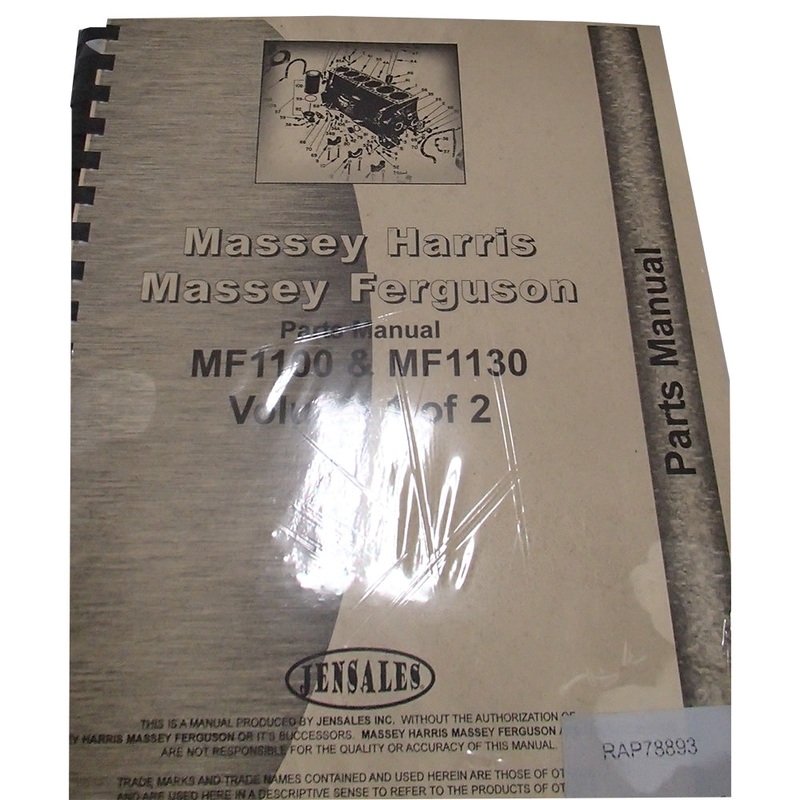 Parts Manual Fits Massey Ferguson 1100 Tractor