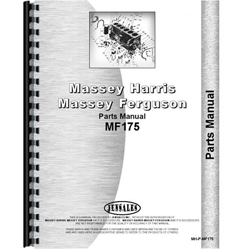 Tractor Parts Manual Fits Massey Ferguson 175