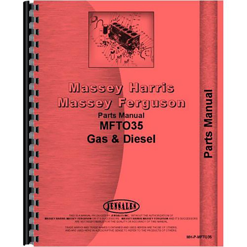 Tractor Parts Manual Fits Massey Ferguson TO35