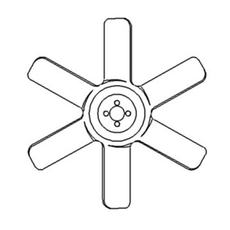 15725-74110 New 6 Blade Fan Fits Kubota Tractor Models M5950 M6030 +
