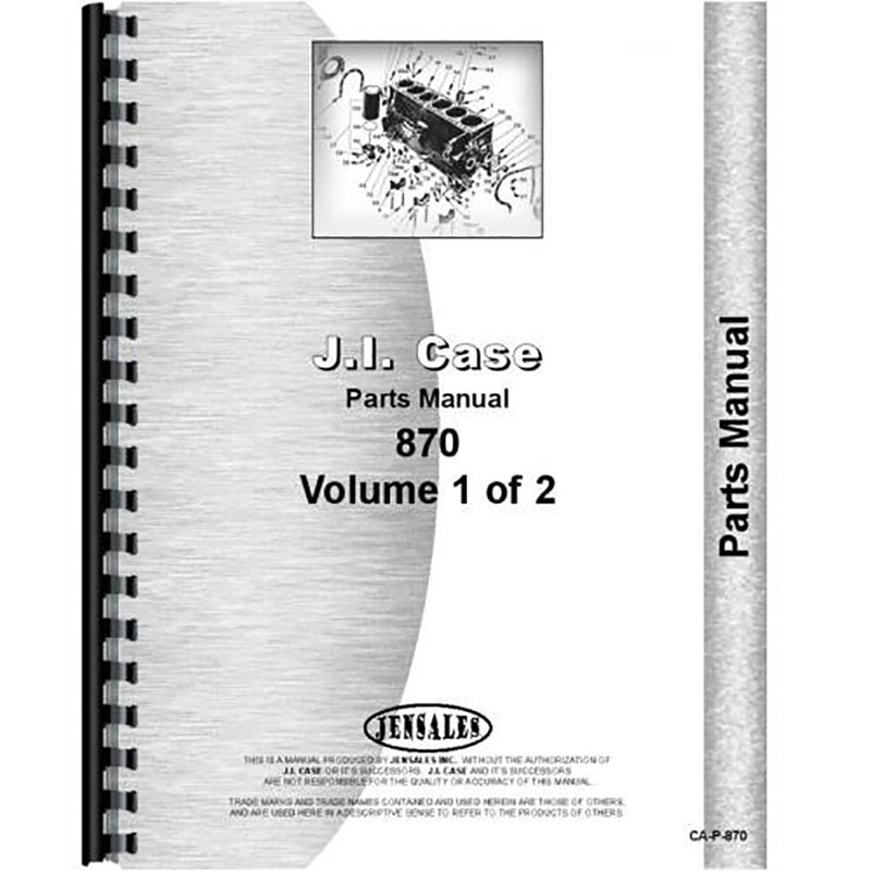 Fits Case 870 Tractor Parts Manual