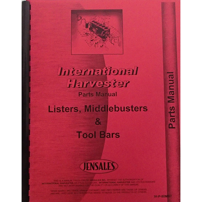 Fits International Harvester 82 Tractor Parts Manual