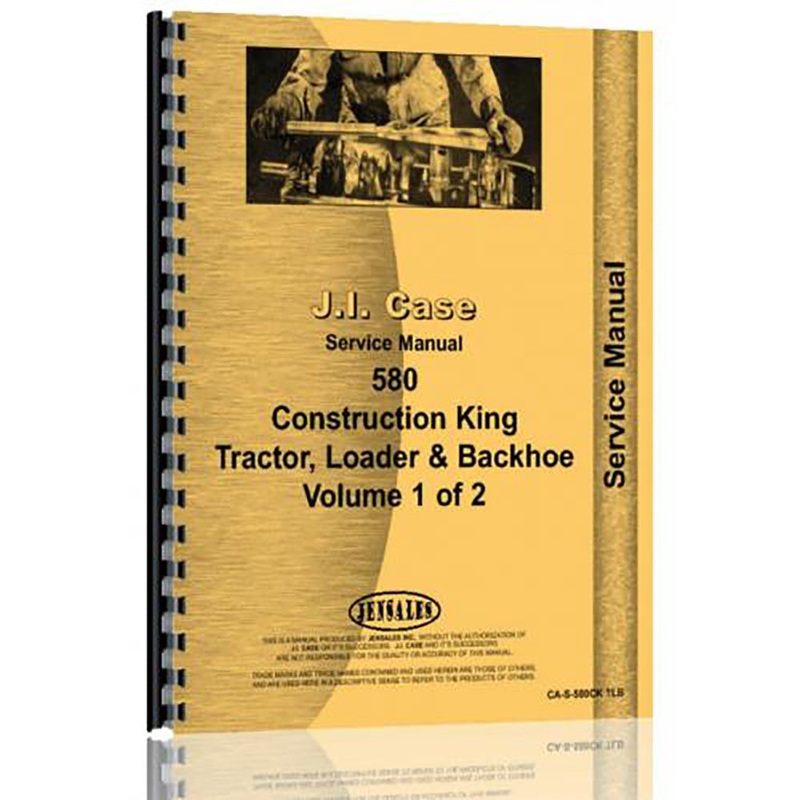 Loader Backhoe Service Manual Fits Case  580 Tractor
