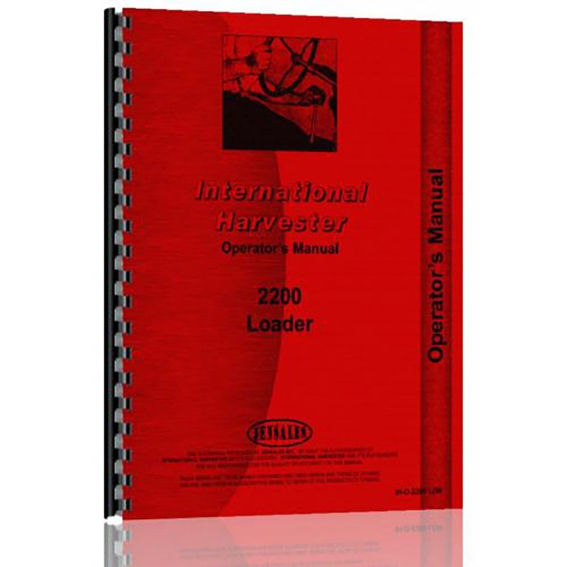 New Operator Manual for  Fits International Harvester 2200 Tractor