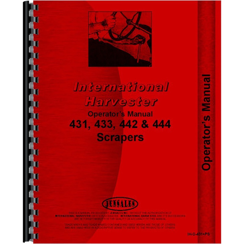 Operators Manual Fits International Harvester 431 Tractor