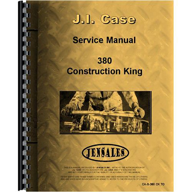 Service Manual Fits Case 380 Tractor