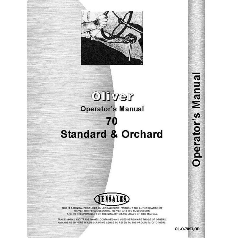 Tractor Operator Manual For Oliver 70