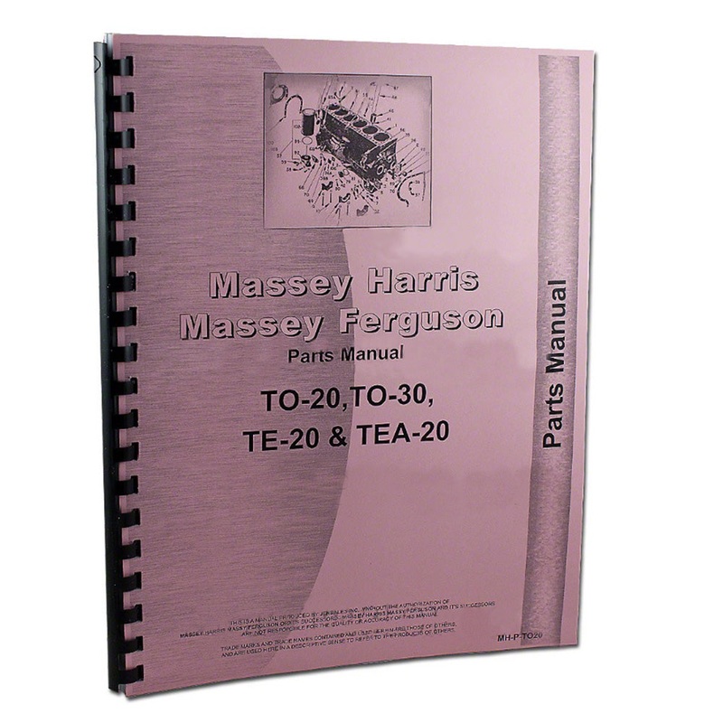 REP1747 Parts Manual Fits Massey Ferguson Tractor TE20 TEA20 TO20 TO30