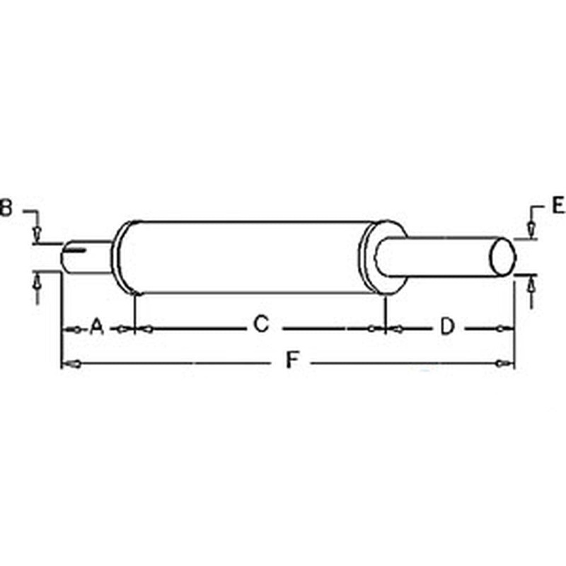 10A12633 Muffler for Mpl Moline Tractors G GVI G6 U Z with 4.25" Shell Dia