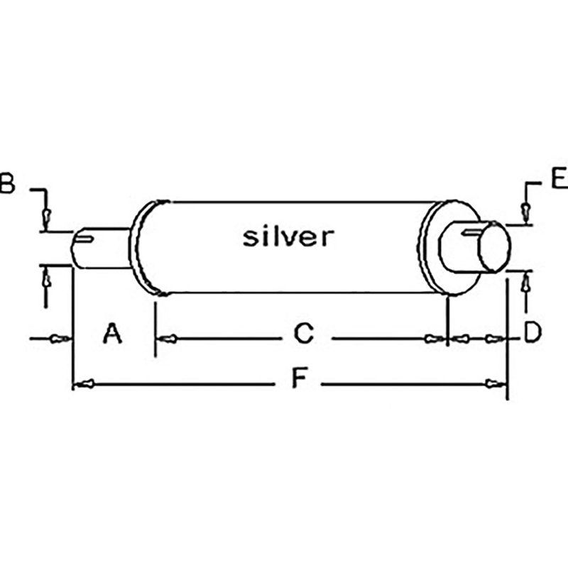 B452A New Muffler for Oliver Tractor 70 79015985 OL-1 Horizontal-Round Body