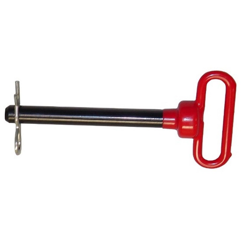 Red Vinyl Handle Hitch Drawbar Pin - 3/4" Diameter 6-1/2" Usable Length