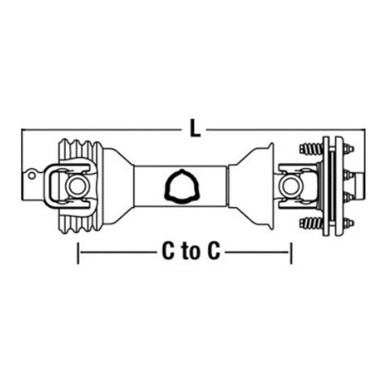 50034237 CS64416 Complete Driveline For Bush Hog Rotary Cutters 276 277 278