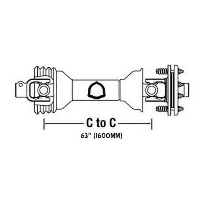 00775343 Rotary Cutter Complete Wingshaft w/ Clutch for Rhino SE10-4