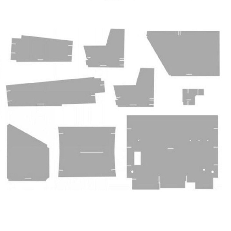 CA944 11 Piece Gray Cab Headliner Kit Fits Case-IH Tractor Models 4494