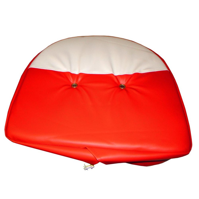 21" Cushion Seat Cover Red & White Fits IH Fits FARMALL Universal Mower & Farm T