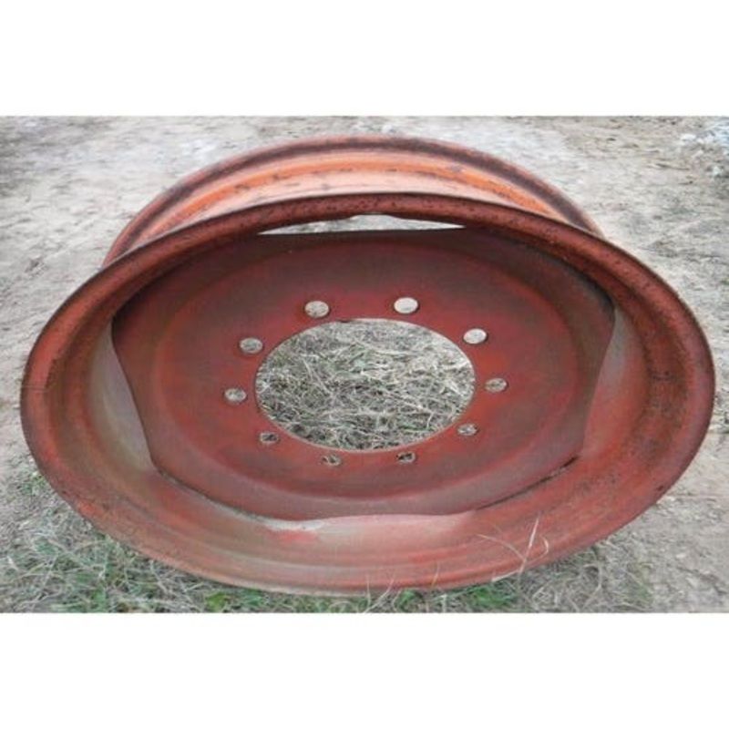 Used 11"x 28" 10 Bolt 5 1/2" & 6 1/4" Offset Pressed Steel Rim fits Deutz D13006 01163959
