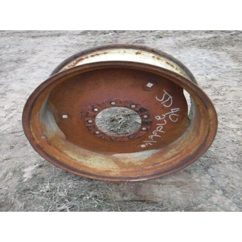 Used 12"x 28" 9 Bolt 4 1/4" & 8 1/2" Offset Pressed Steel Rim fits John Deere 40 420 430 1010 420 430 1010 JD3007