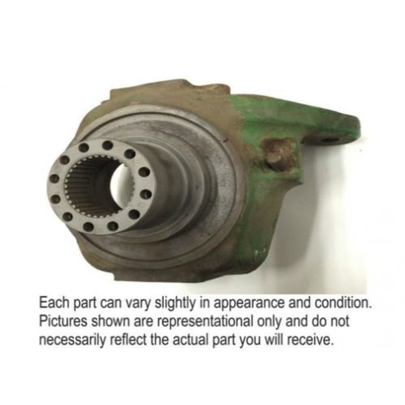 Used MFWD Knuckle Housing - Left Hand fits John Deere 6120 6120L 6215 6220 6220L 6230 6320 6320L 6330 6403 6415 6420 6420L 6430 6520L 6603 L157636