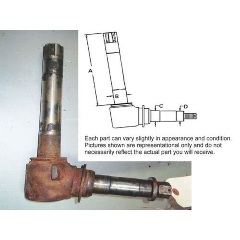 Used Spindle - Right Hand & Left Hand fits Case 990 995 1290 1390 1294 1394 K262209 K961725 fits David Brown 990 996 K961725