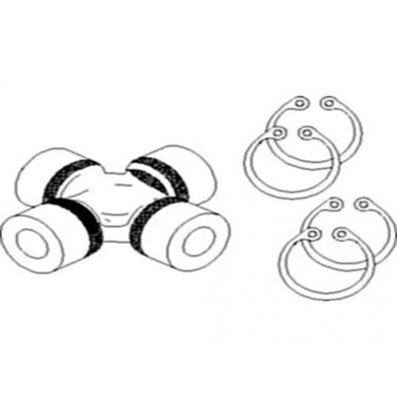 Cross and Bearing Kit fits Case 580D 580F 580SD 580SE 584D 584E 585D 585E 586D 586E 1390 1690 fits Case IH 1394 1594 K260189 96861 fits Ford K956872