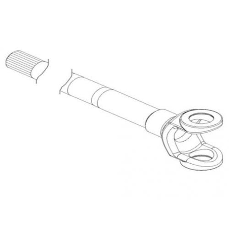 MFWD Drive Shaft Assembly - Left Hand fits New Holland T8010 T8020 T8030 T8040 T8050 TG210 TG215 TG230 TG245 TG255 395735A1 fits Case IH 395735A1