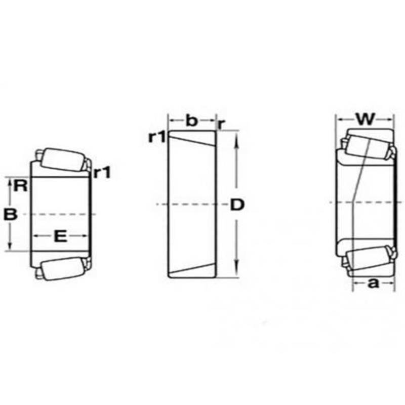 Roller Bearing Cup fits Massey Ferguson TE20 TO20 TO30 760907M1 fits Ford 2N 9N 700 900 fits John Deere JD8212 fits Timken 6TIM fits New Holland B3552