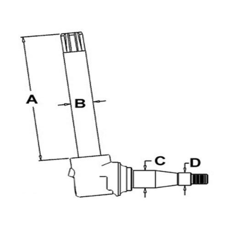 Spindle fits John Deere 2510 2520 3010 3020 4000 4010 4020 4320 AR44333SP