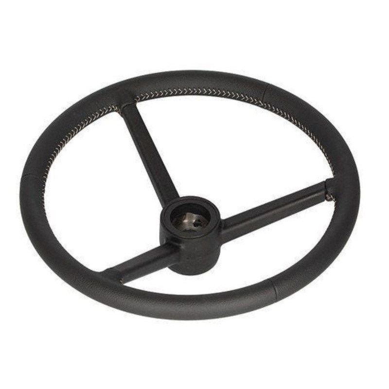 Black Leather Wrapped Steering Wheel RE282643 Fits John Deere 7130 7200R 7210R