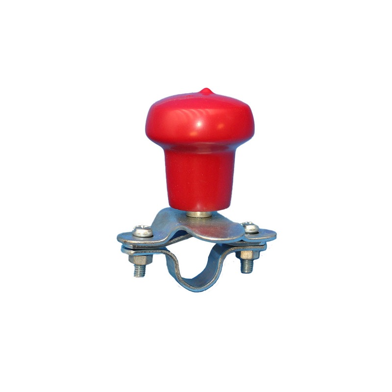WS12 Red Universal Tractor Steering Wheel Spinner Knob Deep Spoke