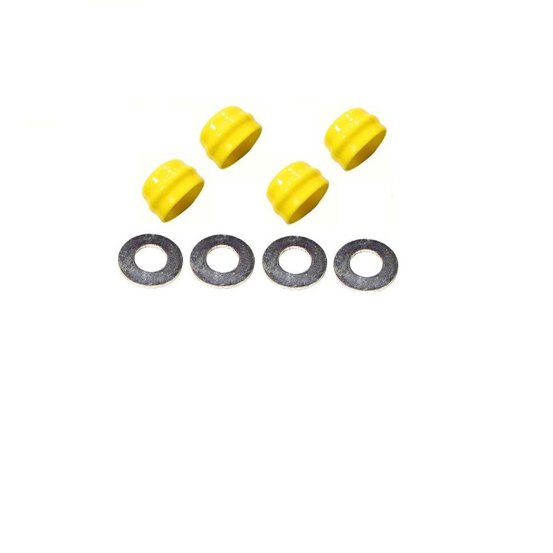 (4 Pk) Front Wheel Bearing Hub Caps & Thrust Washers Fits John Deere M1