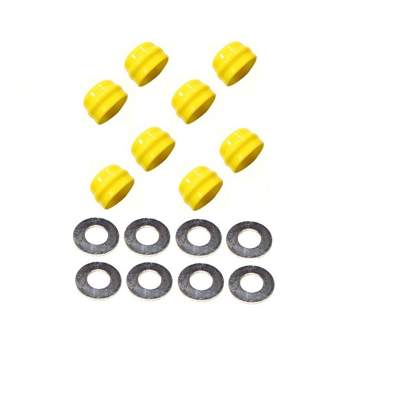 (8 Pk) Front Wheel Bearing Hub Caps & Thrust Washers Fits John Deere